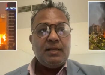 Briton shares fresh footage after 'scary' Iran bombing raid as expats fear being left stranded