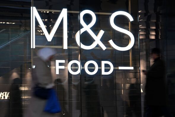 M&S Food sign outside a store in the UK