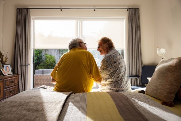 Elderly couple, just woken up generic