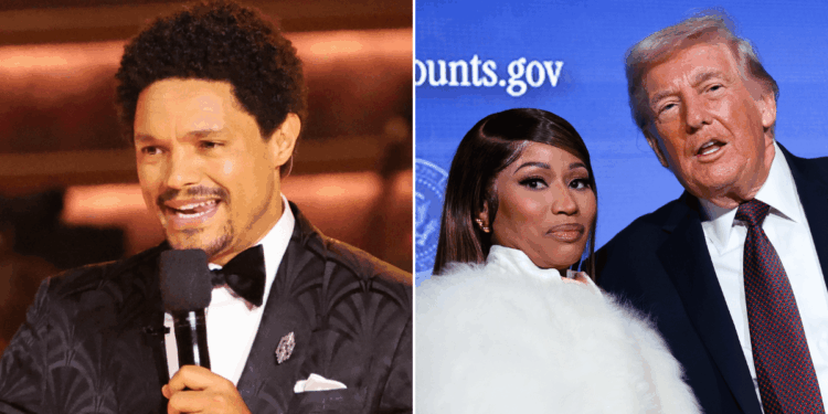 Trevor Noah rips into Nicki Minaj over rapper's Donald Trump endorsement as Grammys host mocks Maga support