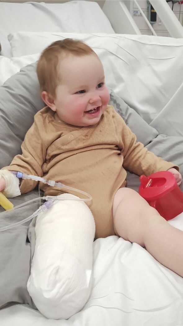 Genevieve in hospital