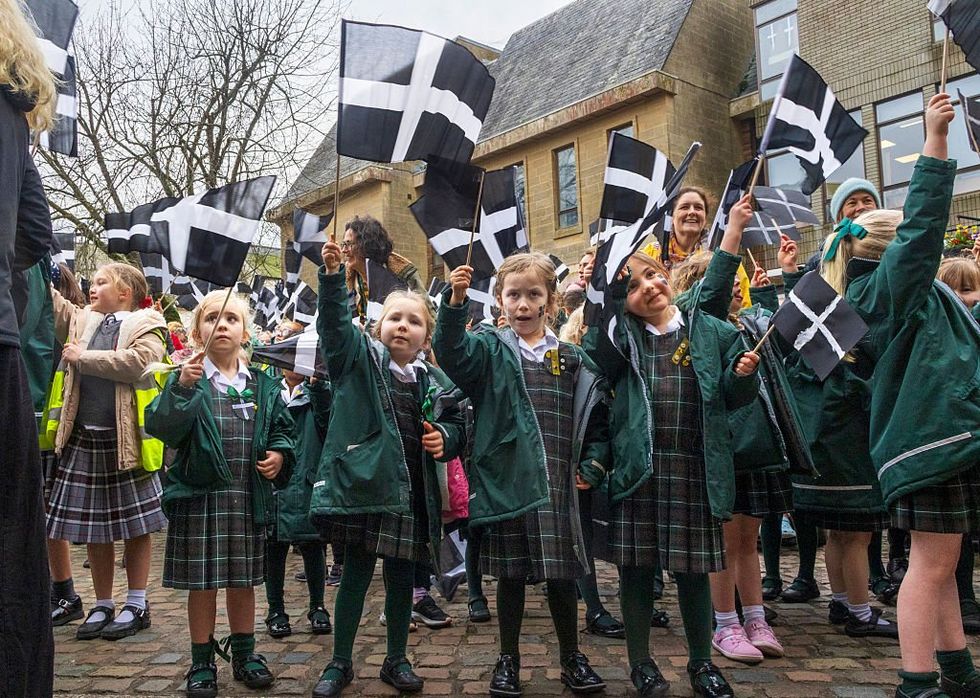\u200b School children join the celebrations in Truro