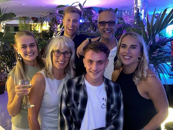 James Barker with his parents and siblings