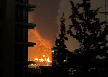 Massive fire above skies of Tehran as Israel strikes oil depot