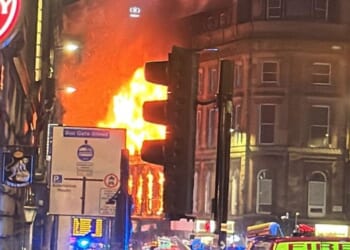 Huge fire breaks out near railway station as fire crews tackle blaze in city centre