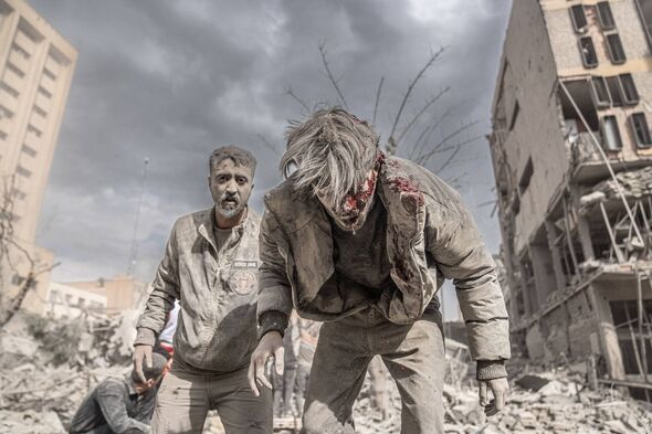 This photo shows a scene following an airstrike near the Ferdowsi square in central Tehran, Iran on March 3, 2026.