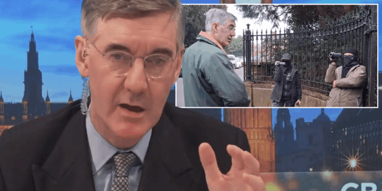 Jacob Rees-Mogg hits out on GB News after run-in with ‘cowardly’ masked protesters outside home