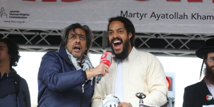 Bob Vylan rapper Bobby Vylan 'repeats death to the IDF chant' at pro-Iran 'hate march' in London