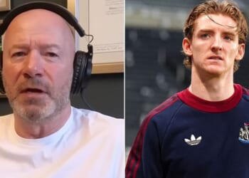 Alan Shearer makes feelings clear on Anthony Gordon after being called out by Newcastle and England star
