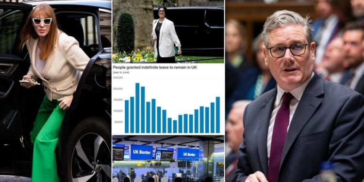 Keir Starmer considering immigration U-turn as PM accused of 'pathetically caving' to Angela Rayner