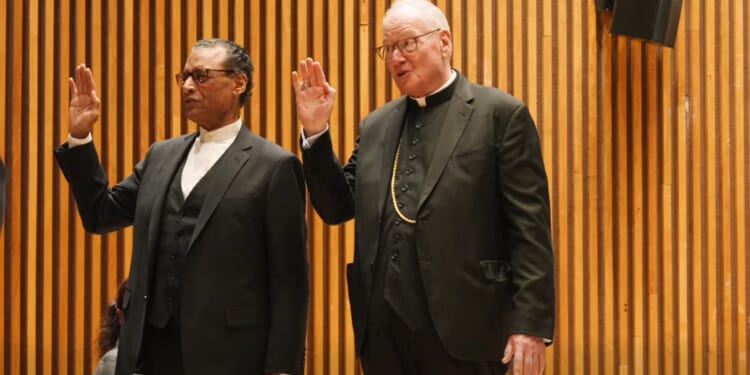 AR Bernard, former Archbishop of New York Timothy Dolan sworn in as NYPD co-chief chaplains