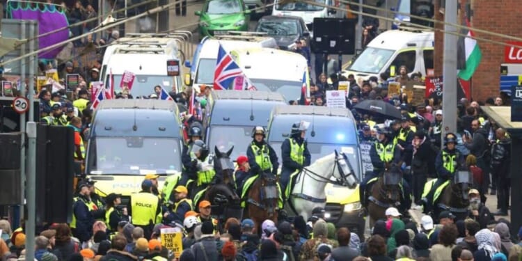Bristol Patriots protest LIVE: Police form human wall | UK | News