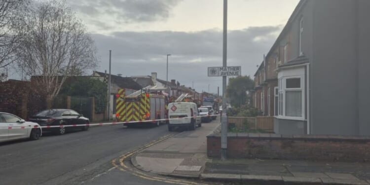 Eccles fire: Firefighters cordon off quiet residential street as blaze erupts | UK | News
