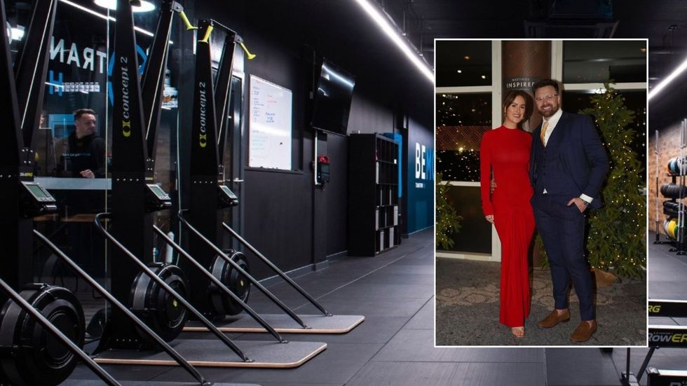 Transform Hub gym, James and his partner Katie at event