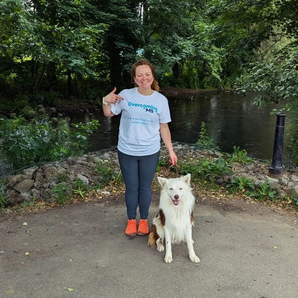 Yasmin Neves and her dog, Blue