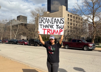 Iranian-Americans Rally at Sen. Schmitt's St. Louis Office