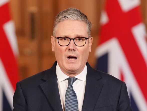 LONDON, ENGLAND - FEBRUARY 28: British prime minister Keir Starmer delivers a statement after the U.S. And Israel Attack Iran at