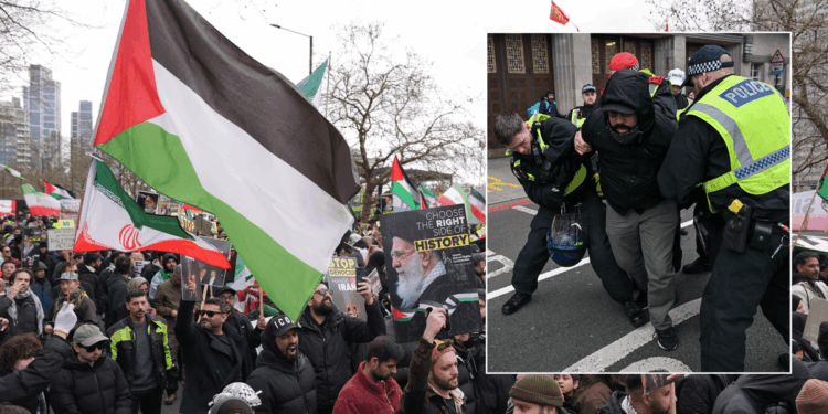 London Iran protest: Thousands of pro-regime demonstrators gather in London for 'hate rally'