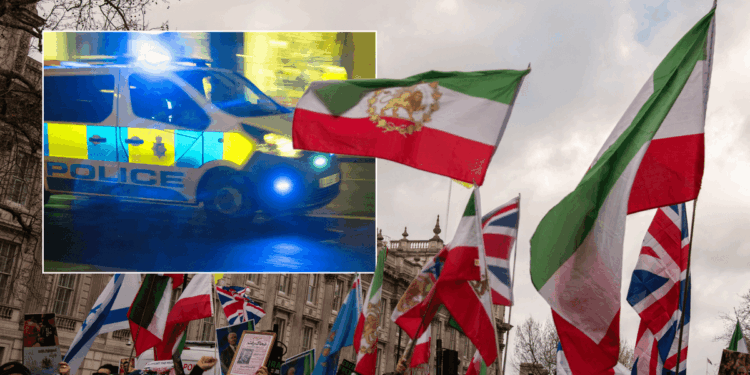 Man arrested in London after 'Iranian anti-regime protester' smashed with bottle