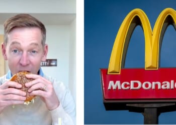 McDonald’s CEO Struggles Through New Big Arch Burger, Goes Viral