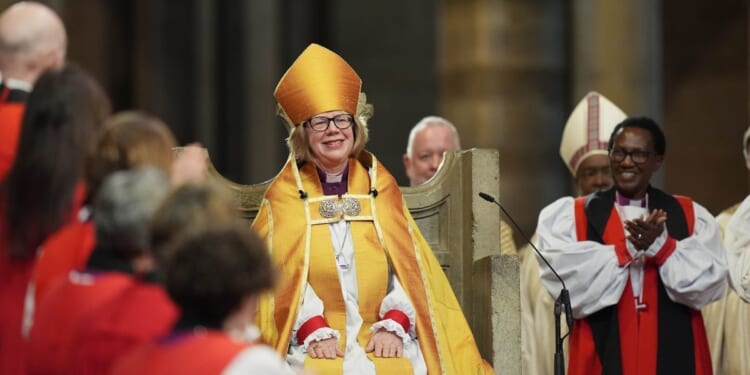 Sarah Mullally installed as first female archbishop of Canterbury