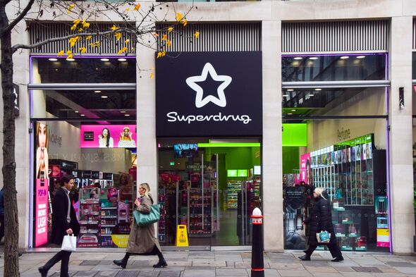 Superdrug store in London, UK