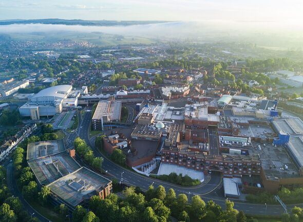 Redditch town centre, UK. Redditch town centre, UK.