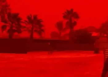 Tropical Cyclone Narelle sparks hellish scenes as skies turn blood-red in Western Australia