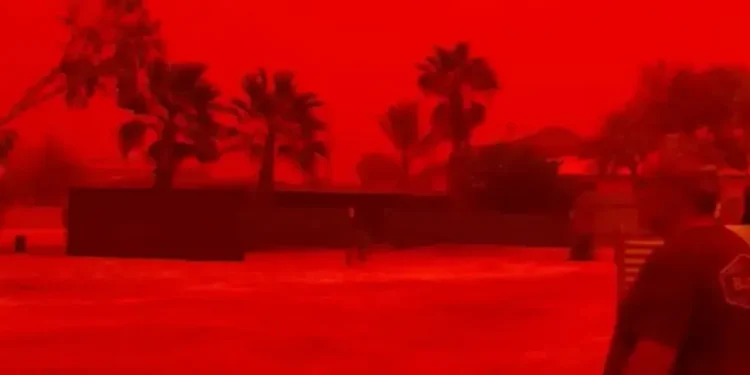 Tropical Cyclone Narelle sparks hellish scenes as skies turn blood-red in Western Australia