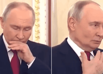 Vladimir Putin, 73, suffers coughing fit and struggles to speak in new video