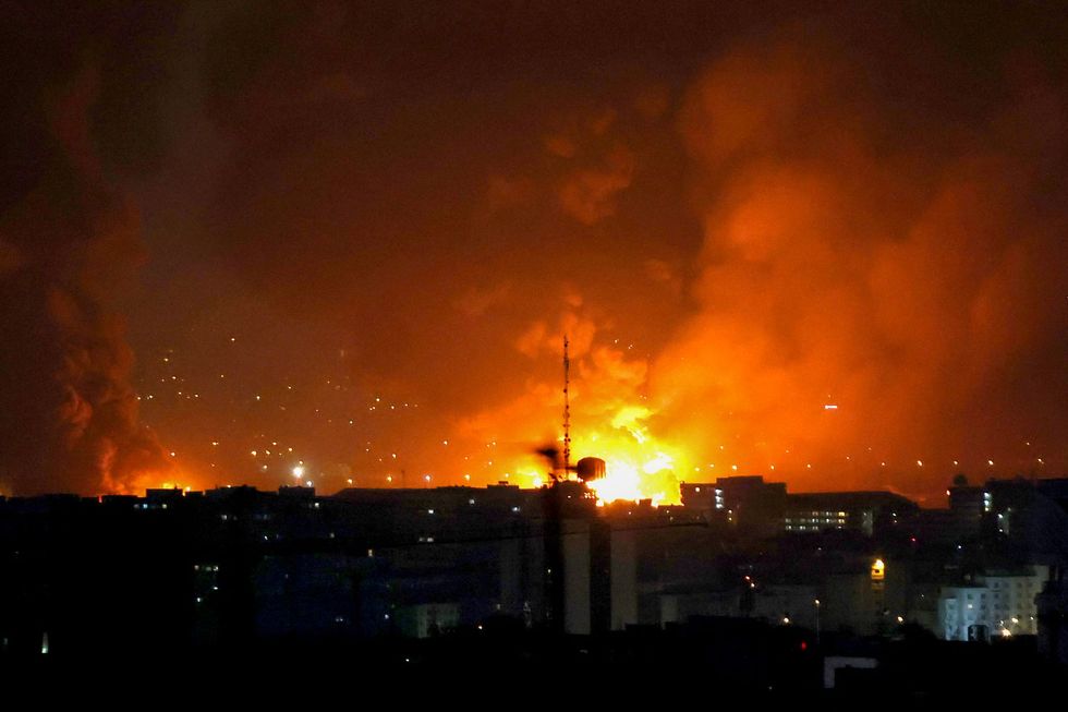 Fires over Tehran from US and Israeli strikes