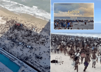 Hotspot once plagued by hordes of feral youths now 'finds God' as it hosts upbeat Easter service
