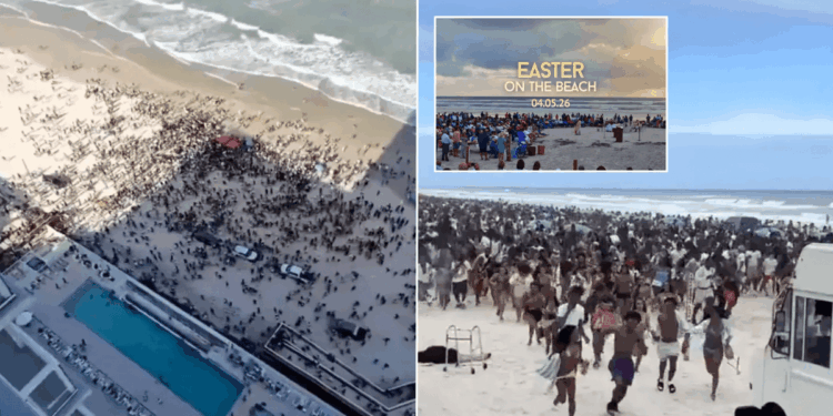 Hotspot once plagued by hordes of feral youths now 'finds God' as it hosts upbeat Easter service