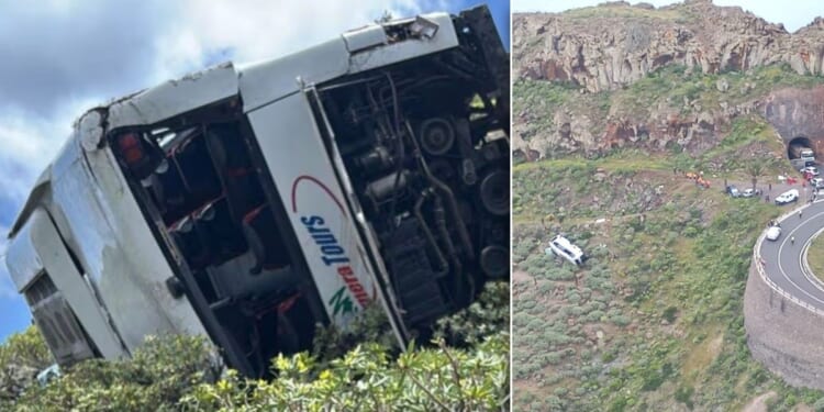 British tourist dead and more than a dozen injured after vehicle loses control and crashes into ravine