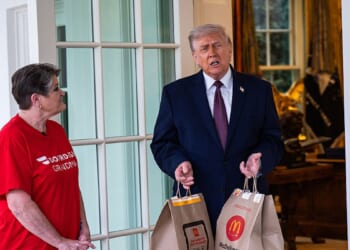 Trump DoorDashes McDonald’s To Oval Office To Prove A Point On Taxes