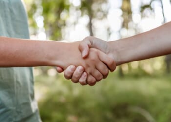 A QUARTER of youngsters are too nervous to shake hands