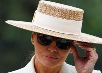 Melania Trump tries on AI sunglasses as First Lady joins forces with Queen Camilla