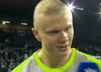 Erling Haaland irritated by Sky Sports reporter after firing Man City to Burnley win