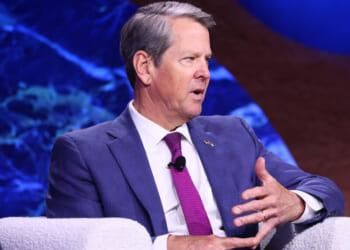 NEW YORK, NEW YORK - MAY 29: Gov. Brian Kemp (R-GA) speaks during the WSJ's Future of Everything 2025 at the Glasshouse on May 29, 2025 in New York City. (Photo by Michael M. Santiago/Getty Images)