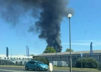 Manchester fire LIVE: Smoke erupts from Trafford Park as loud 'explosions' heard | UK | News