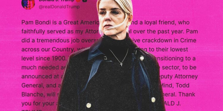 Pam Bondi's loyalty to Trump wasn't enough to save her job