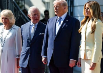Trump's hand 'swollen and discoloured' as he meets with King Charles | US | News