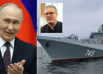 Vladimir Putin sends warship packed full of weapons sailing through Channel in open defiance of Keir Starmer