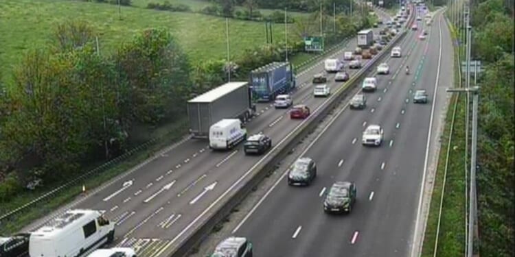 Serious collision causes long traffic delays after lorry 'left carriageway' on major road