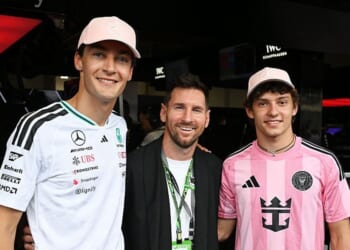 Lionel Messi joins stars in Miami as footballing legend congratulates Kimi Antonelli on winning Grand Prix