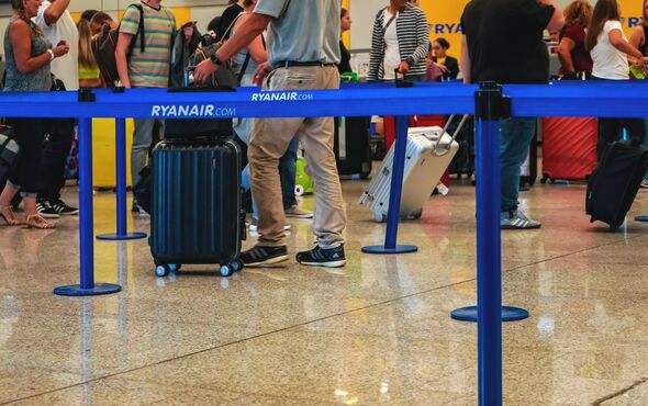Ryanair passengers in airport generic