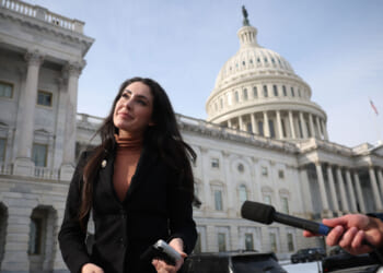Rep. Anna Paulina Luna (R-FL) speaks to reporters as she leaves the U.S. Capitol on February 3, 2026.