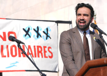 New York Cityâs Mayor Zohran Mamdani speaks as workers from different industries gather at Washington Square Park for the May Day rally, and march to Foley Square, demanding workersâ rights, economic justice, world peace, major policy changes, and taxing the rich, on Friday, May 1, 2026, in New York City, U.S. (Photo by Selcuk Acar/Anadolu via Getty Images)